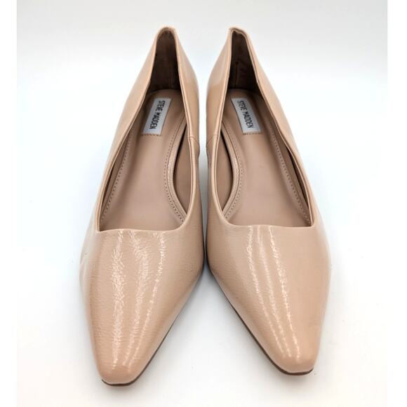 Steve Madden Nathalia Patent Leather Kitten Heels Pumps Nude Size US9.5M EU40 - Picture 2 of 11